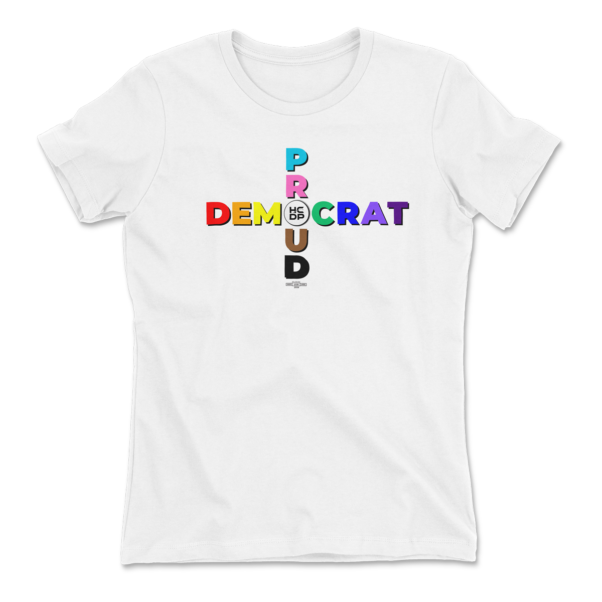 Proud Democrat white shirt